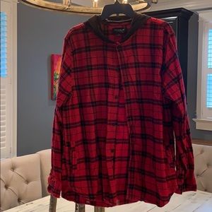 Men’s PAC Sun Plaid Hooded Shirt